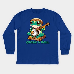 Banjo frog Kids Long Sleeve T-Shirt